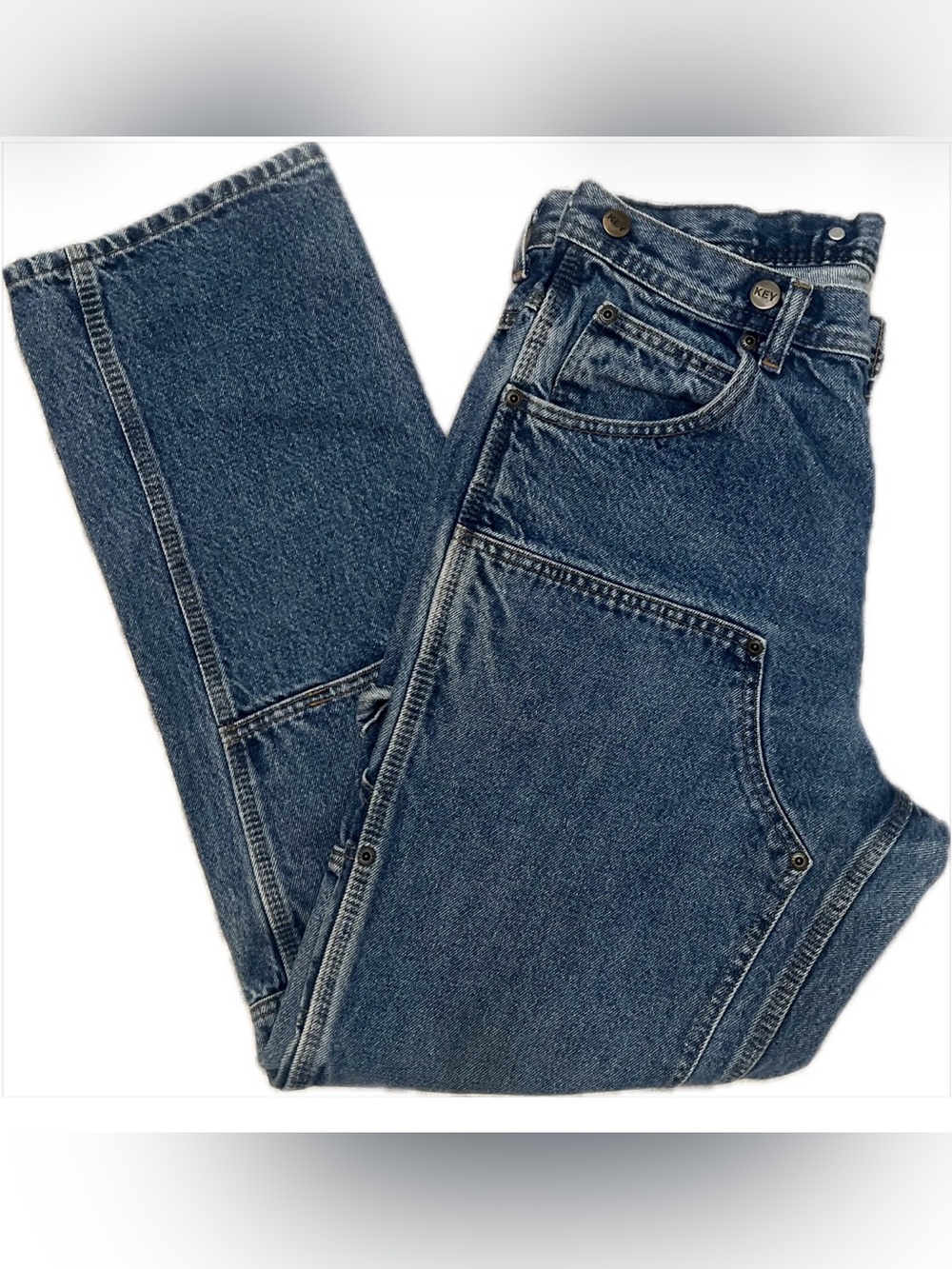 Vintage KEY Industries Carpenter Jeans - Utility Workwear - 100% Cotton - 32x32